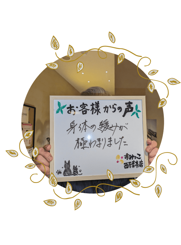 ホワイトボードに感想を書いてこちら見せている画像